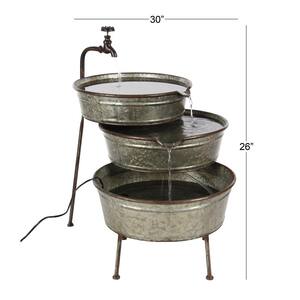 Gray Indoor and Outdoor Fountain with Spigot style