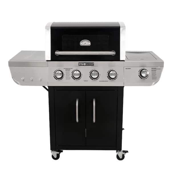 Even Embers 4-Burner Propane Gas Grill in Black