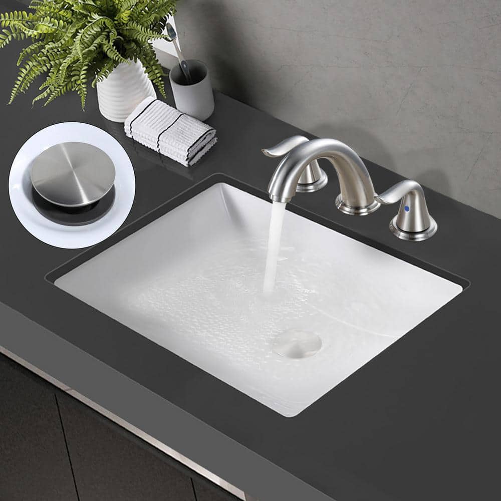 Brushed Nickel Pop-Up Drain Assembly for Bathroom Sink