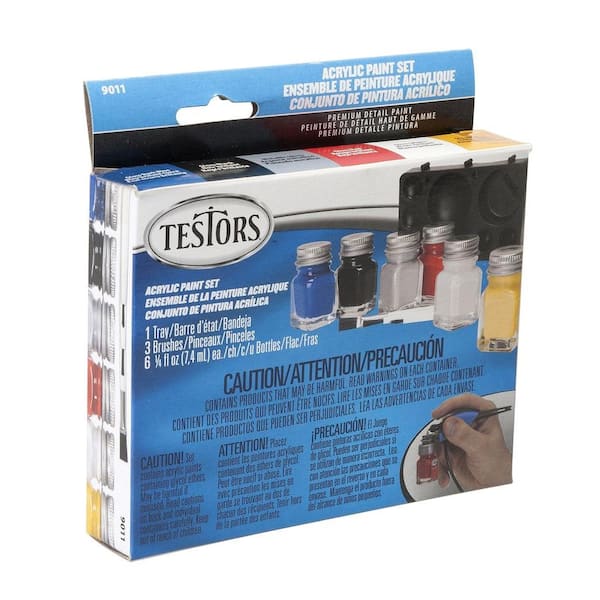 Testors 0.25 oz. 6-Color Acrylic Paint Set (4-Pack)