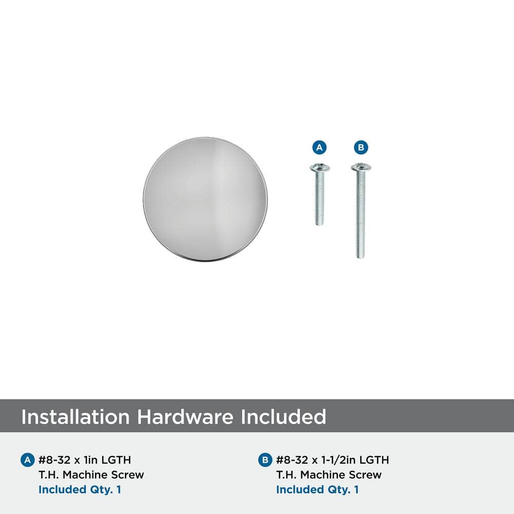 Everett 1-5/16" Polished Chrome Round Cabinet Knob