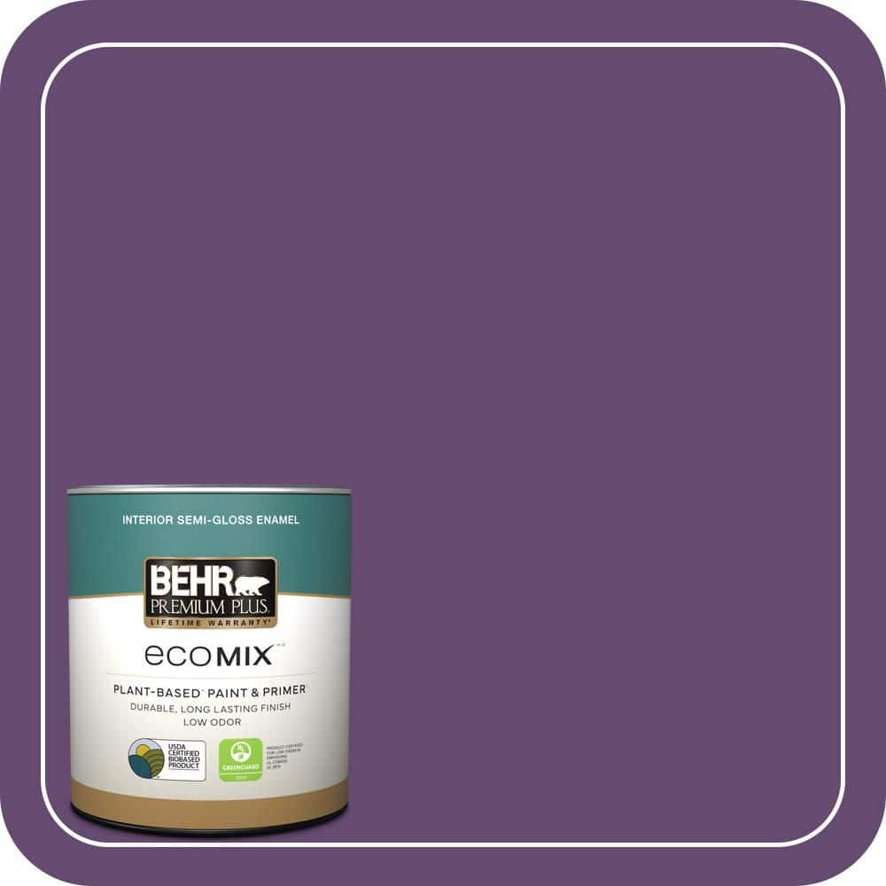 1 qt. #S-G-670 Deep Violet Semi-Gloss Enamel EcoMix Plant-Based Interior Paint & Primer price history on PriceWatchPro