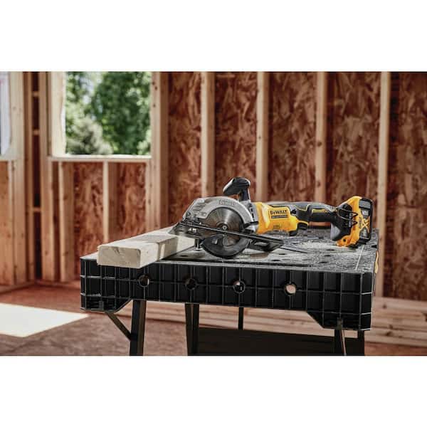 DEWALT ATOMIC 20V MAX Cordless Brushless 4-1/2 in. Circular Saw and ATOMIC  4-1/2 in. 24-Tooth Circular Saw Blade (Tools Only) DCS571BW412TCT The  Home Depot