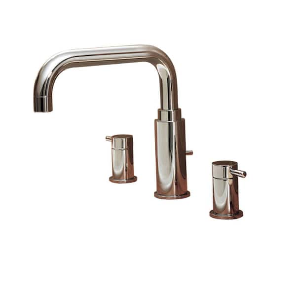 American Standard Serin 2-Handle Deck-Mount Roman Tub Faucet Less Personal Shower in Polished Chrome