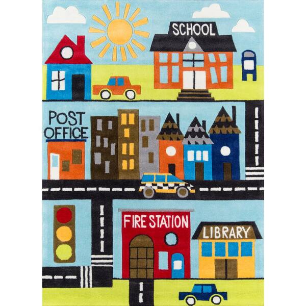 Momeni Caprice Town Blue 8 ft. x 10 ft. Indoor Area Rug