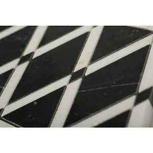 Grand Nero Border 6 in. x 12 in. x 10 mm Polished Marble Floor and Wall Tile