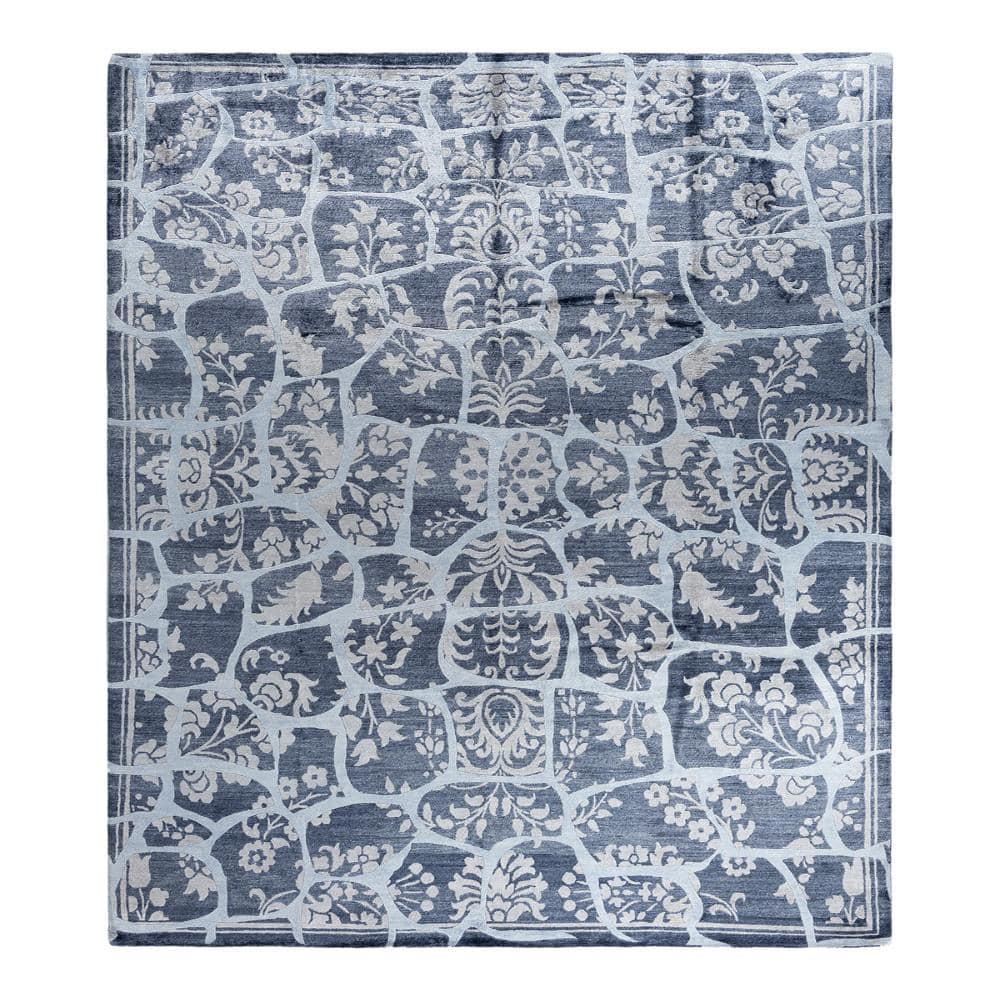 Modern-Contemporary White 9 X 12 Hand-Knotted Silk Indoor Area Rug price history on PriceWatchPro