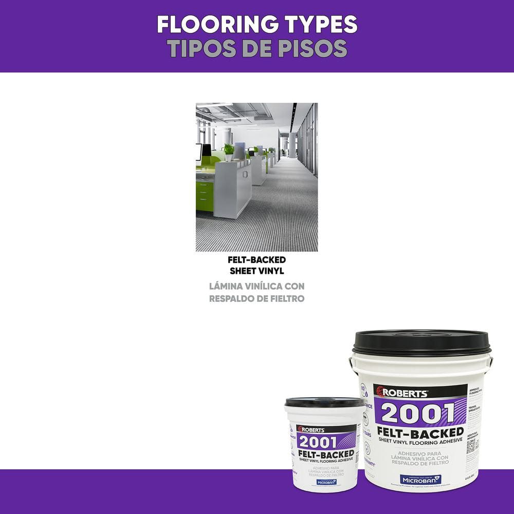 Roberts 1 Gallon Beige Latex Felt-Back Vinyl Adhesive