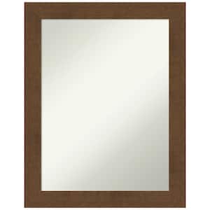 Carlisle Brown 22 in. H x 28 in. W Wood Framed Non-Beveled Wall Mirror in Brown
