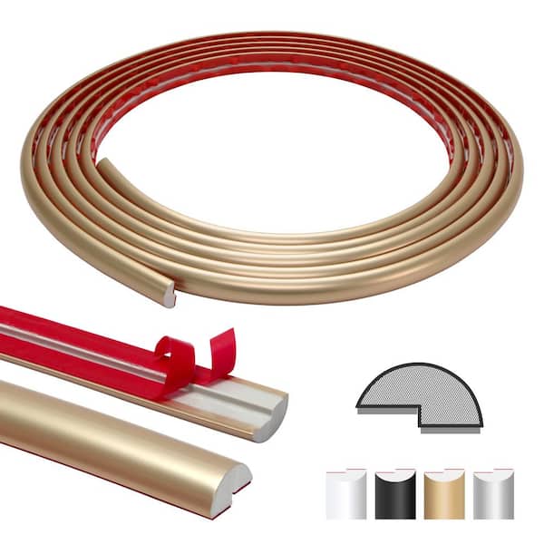 sunwings Shinny Gold 180 in. x 0.75 in. PVC Backsplash Accessory 1-Package