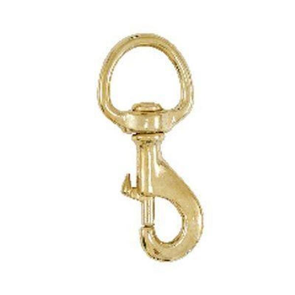 Lehigh 3-1/2 in. x 1 in. 70 lb. Brass Swivel Eye Bolt Snap Hook (6-Pack)