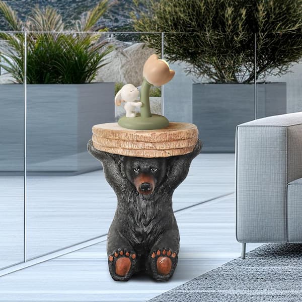 Bear Statue, outlets concrete, garden decor, bear lovers gift. Hand Painted, Made in the USA