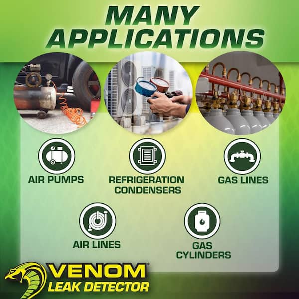 VENOM 8 oz. Leak Detector Spray with Visible Bubble Leak Detection