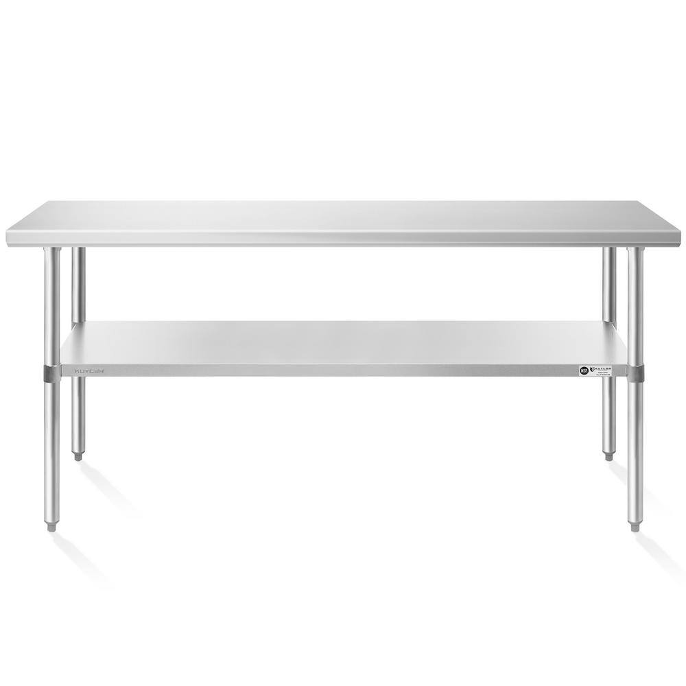 Gridmann Pro 60" x 30" Stainless Steel Commercial Prep Table with Shelf