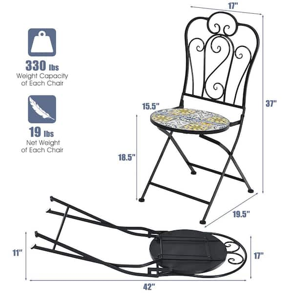 folding metal bistro chairs