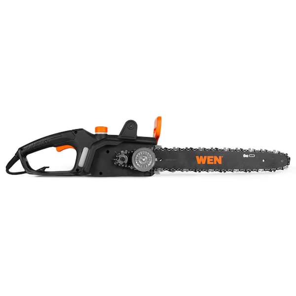 WEN 16 in. Corded 12-Amp Electric Chainsaw CP1216 - The Home Depot