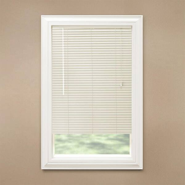 Hampton Bay Alabaster 1-3/8 in. Room Darkening Vinyl Mini Blind - 31 in. W x 72 in. L (Actual Size 30.5 in. W x 72 in. L)