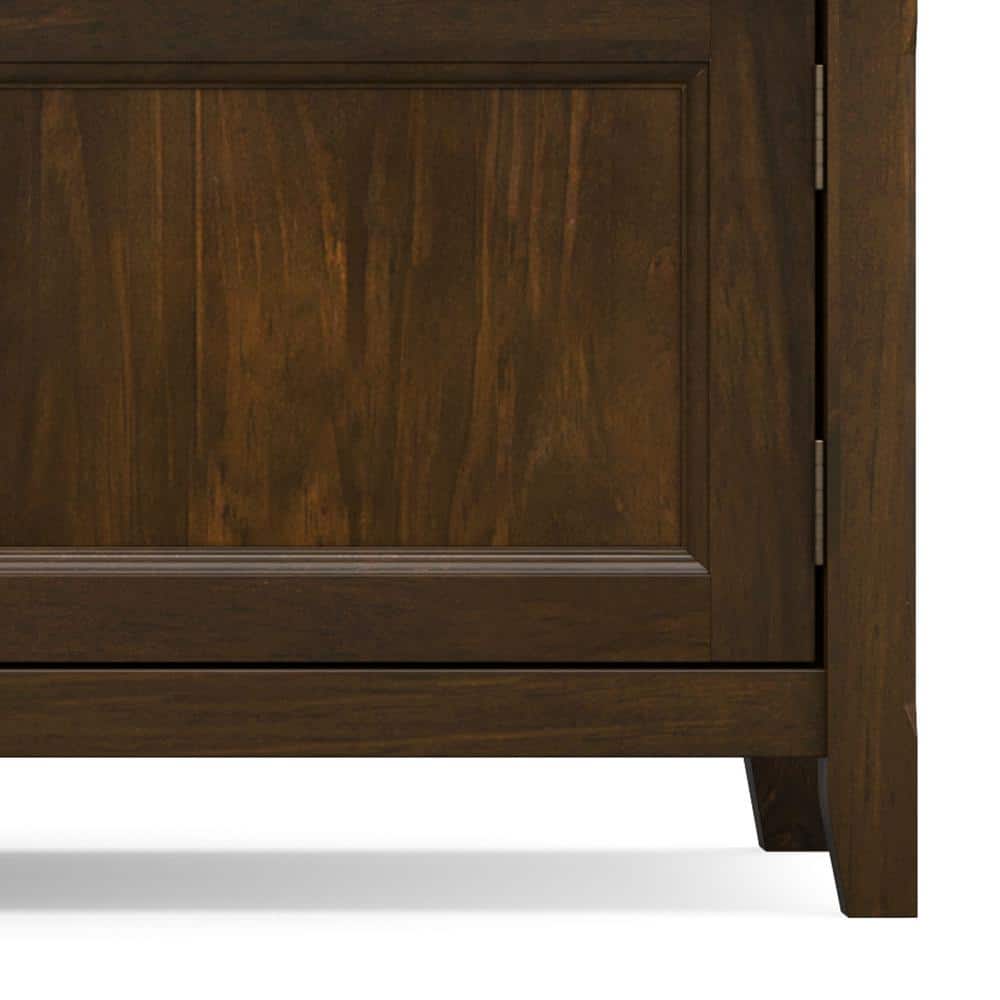 Burlington Mahogany Brown 72'' Solid Wood TV Media Stand