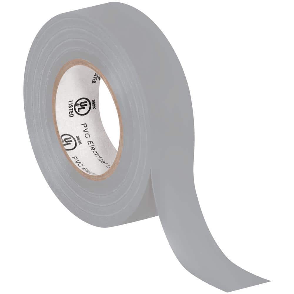 3/4 in. x 20 yds. Gray Electrical Tape (10 Pack)