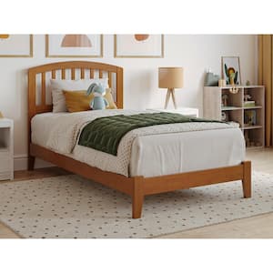 Richmond Light Toffee Natural Bronze Solid Wood Frame Twin Low Profile Platform Bed