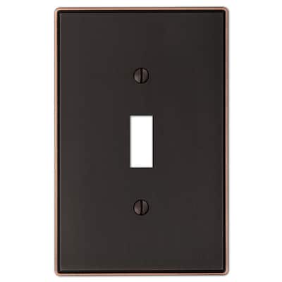 Ansley 1 Gang Toggle Metal Wall Plate - Aged Bronze