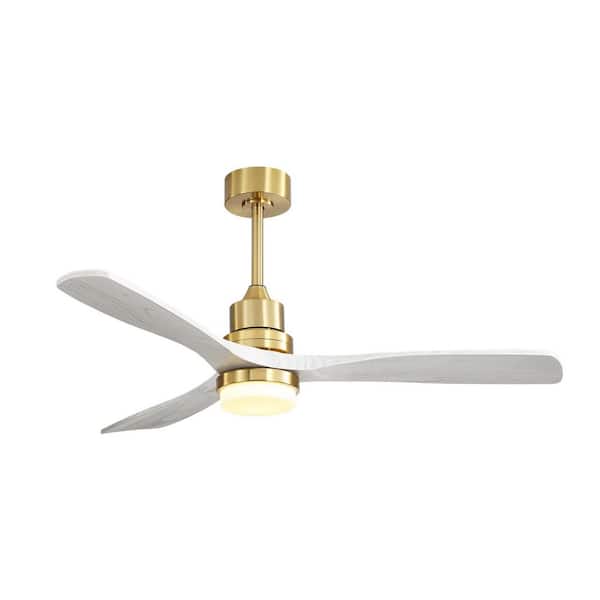 MODERN HABITAT AuraVista 52 in. Indoor Gold Ceiling Fan with LED Light Bulbs and Remote Control