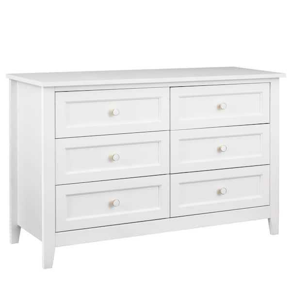 White dresser without deals handles