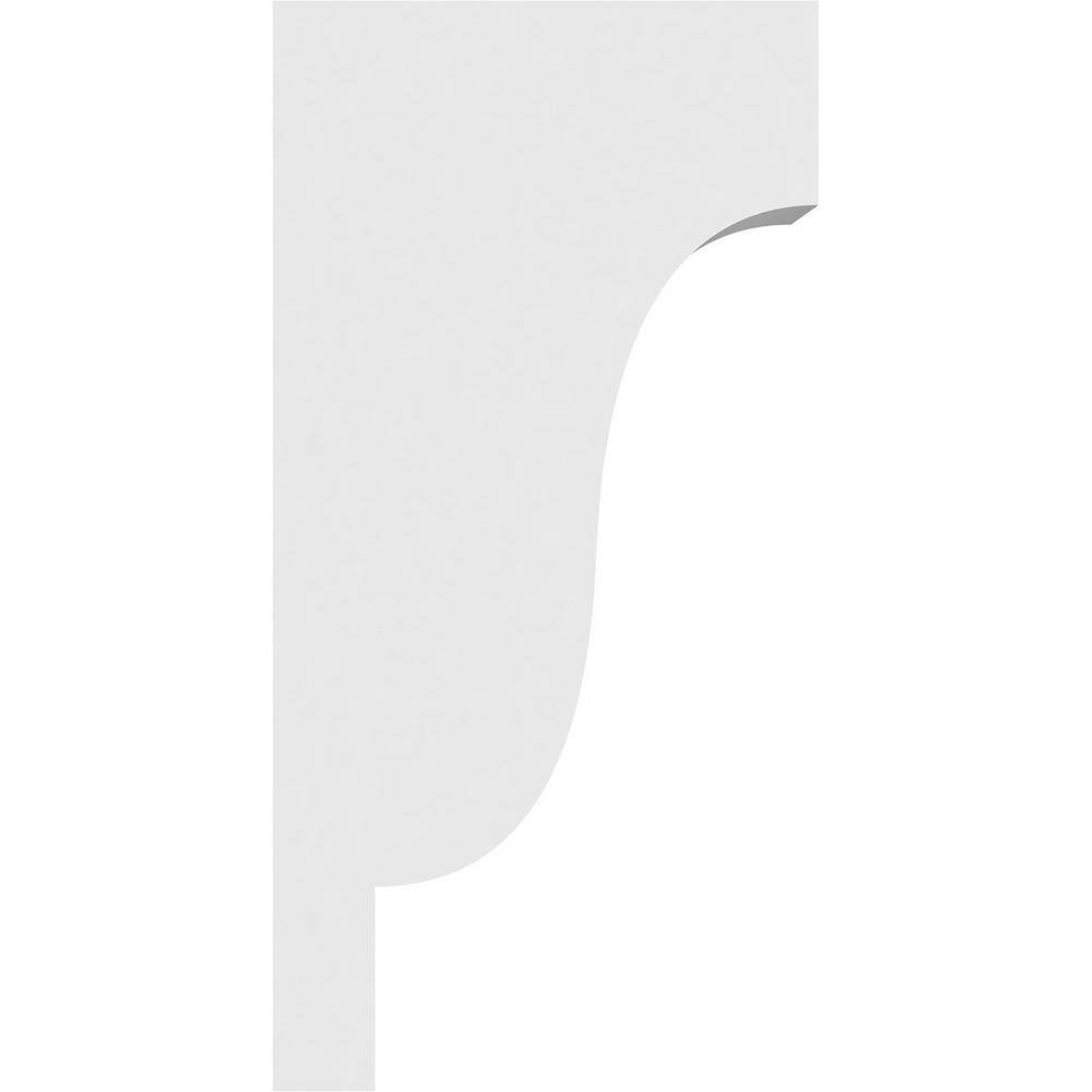 White PVC Architectural Grade Corbel, 3"W x 7"D x 14"H