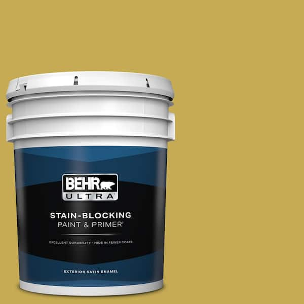 BEHR ULTRA 5 gal. #380D-6 Leapfrog Satin Enamel Exterior Paint & Primer