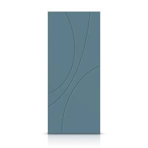 38 in. x 80 in. Hollow Core Dignity Blue Stained Composite MDF Interior Door Slab