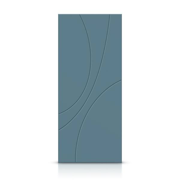 CALHOME 38 in. x 84 in. Hollow Core Dignity Blue Stained Composite MDF Interior Door Slab