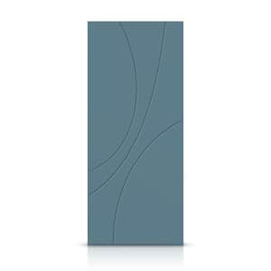 42 in. x 96 in. Hollow Core Dignity Blue Stained Composite MDF Interior Door Slab