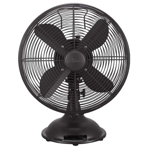 Hunter Retro 12 in. 3 Speed All-Metal Table Fan with Wide Oscillation in Oil-Rubbed Bronze