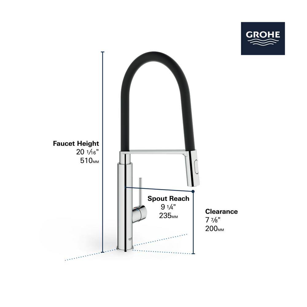 Stainless Steel Modern Kitchen Faucet with Pull-out Spray