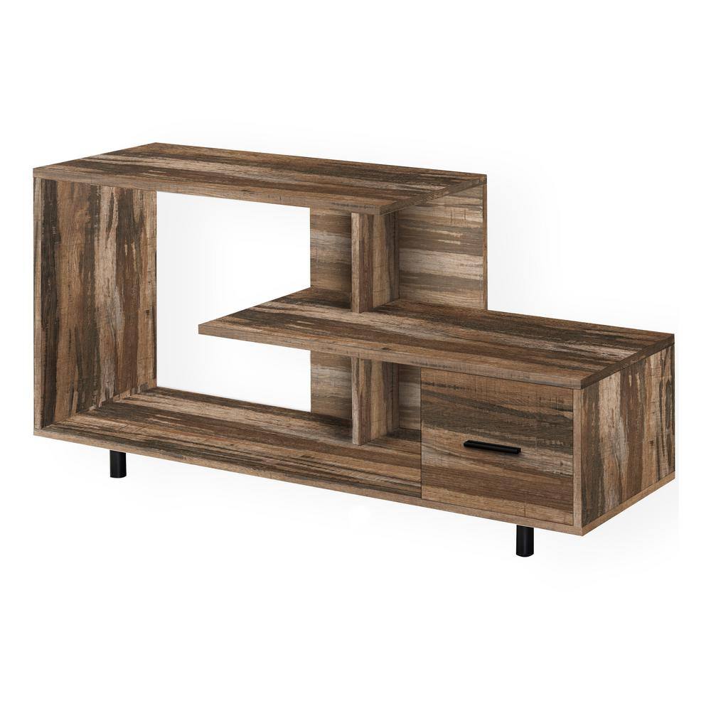 Brown TV Stand Fits TVs up to 5565 in. with Drawers and Shelves HD