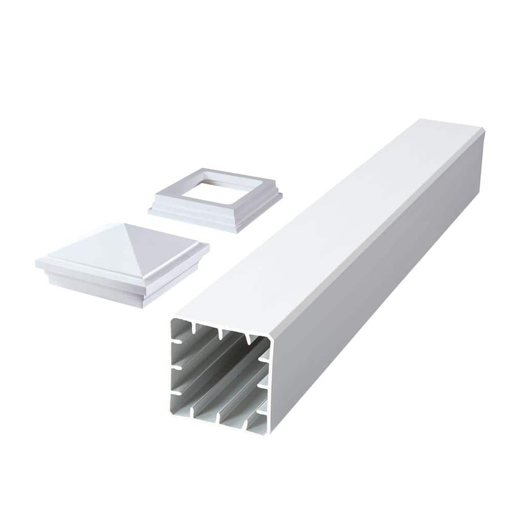CountrySide 5 in. x 5 in. x 39 in. Tranquil White Capped Composite Beveled 