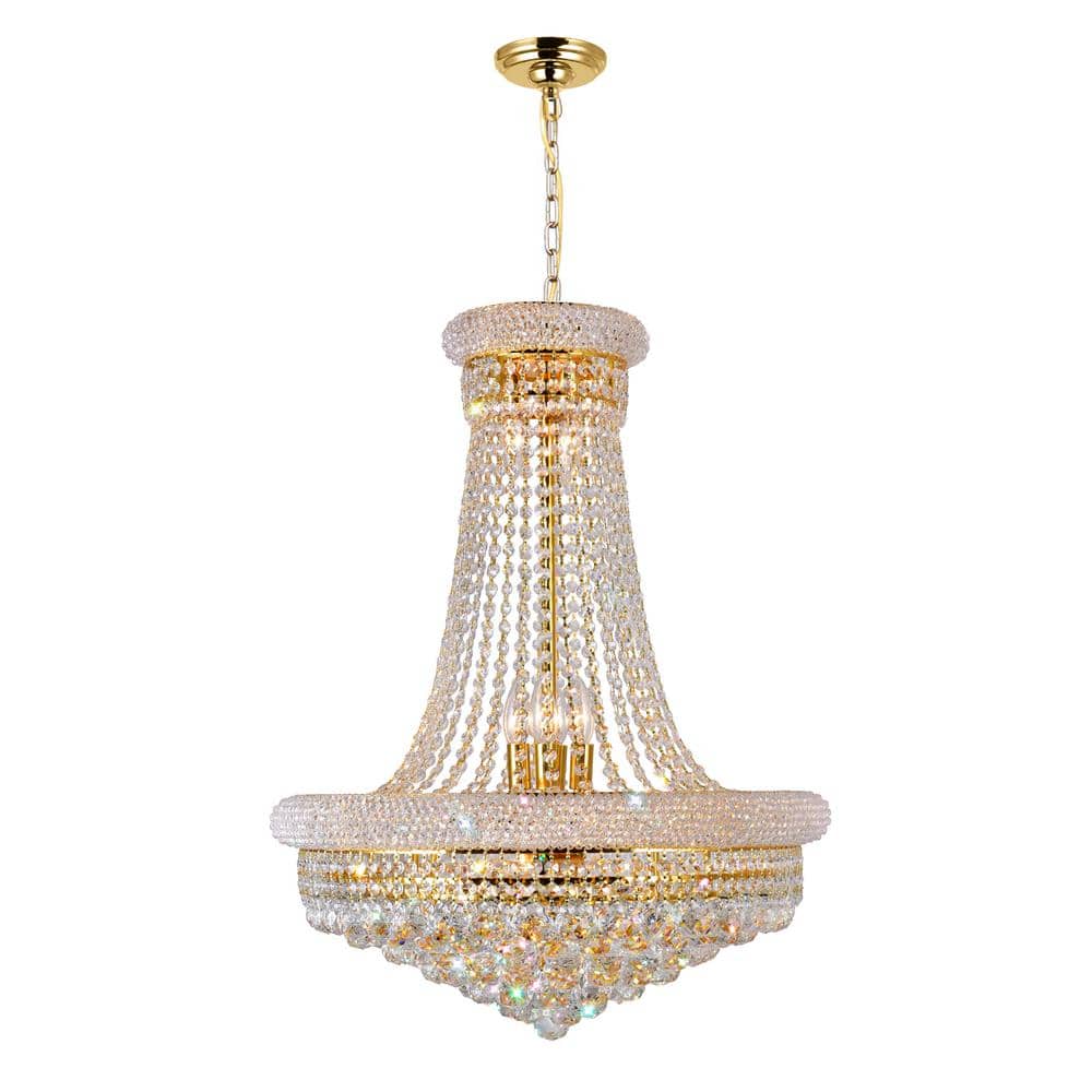 CWI Lighting Empire 17 Light Down Chandelier With Gold Finish 8001P24G ...