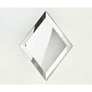 Reflections Silver Beveled Diamond 6 in. x 8 in. Glass Mirror Peel and Stick Tile (13.36 sq. ft./Case)