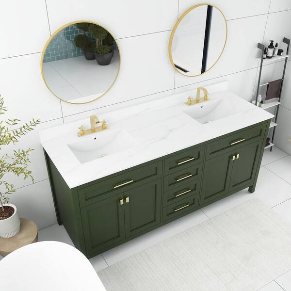 JimsMaison 72 in. W x 22 in. D x 41 in. H Double Sink Freestanding