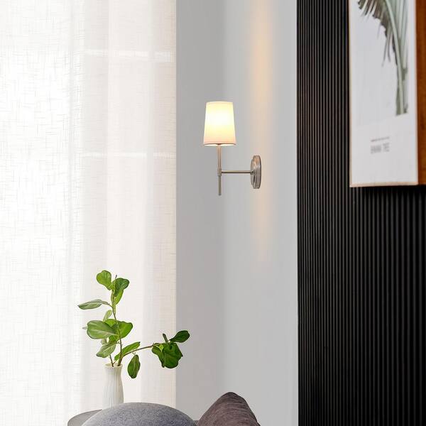 Wofi Design Wall Light Halogen Wall Lamp Nickel/Glass Bedroom Living Room 