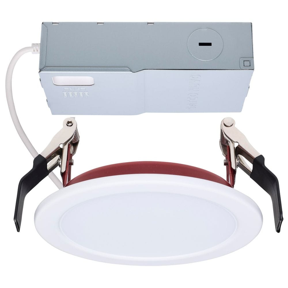 4 in. 10-Watt Fire Rated Adjustable CCT Dimmable Direct Wire Round Slim Integrated LED Recessed Trim Light 120 Volts price history on PriceWatchPro