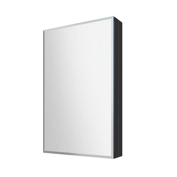 niveal 23 in. W x 30 in. H Rectangular Matte Black Aluminum Recessed ...