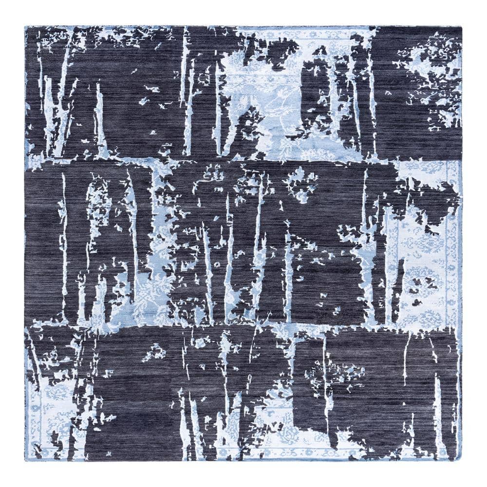 Modern-Contemporary Black 8 X 10 Hand-Knotted Wool Silk Indoor Area Rug price history on PriceWatchPro