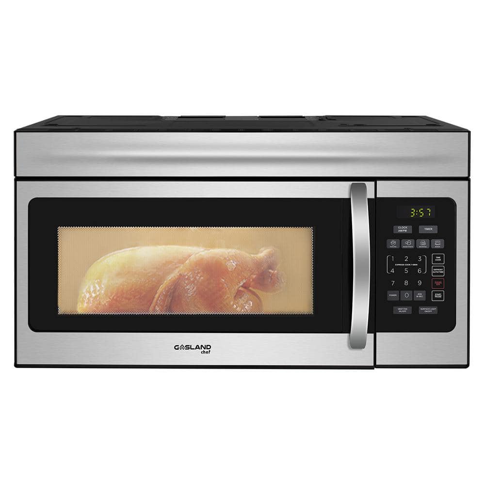 GASLAND Chef 30 in. 1.6 cu. ft. 1000-Watt Over-the-Range Microwave Oven in Stainless Steel, Silver