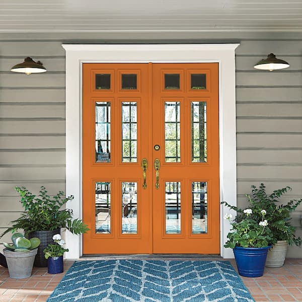 BEHR PREMIUM - 1 gal. #OSHA-3 OSHA SAFETY ORANGE Urethane Alkyd Semi-Gloss Enamel Interior/Exterior Paint