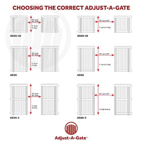 Adjust-a-Gate 36-60 in. W x 60 in. H Steel Gate Frame Kit, Original Standard Width Full Frame Gate Kit