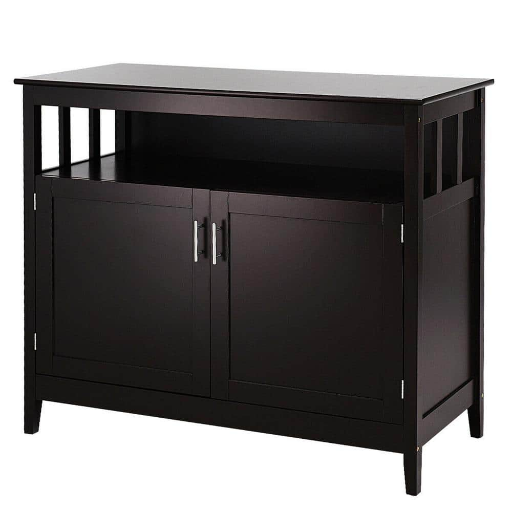 Reviews For Costway Brown Kitchen Storage Cabinet Buffet Server Table Sideboard Dining Wood Pg