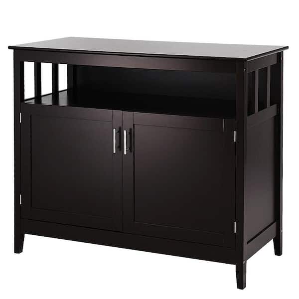 Brown Kitchen Storage Cabinet Buffet Server Table Sideboard Dining Wood