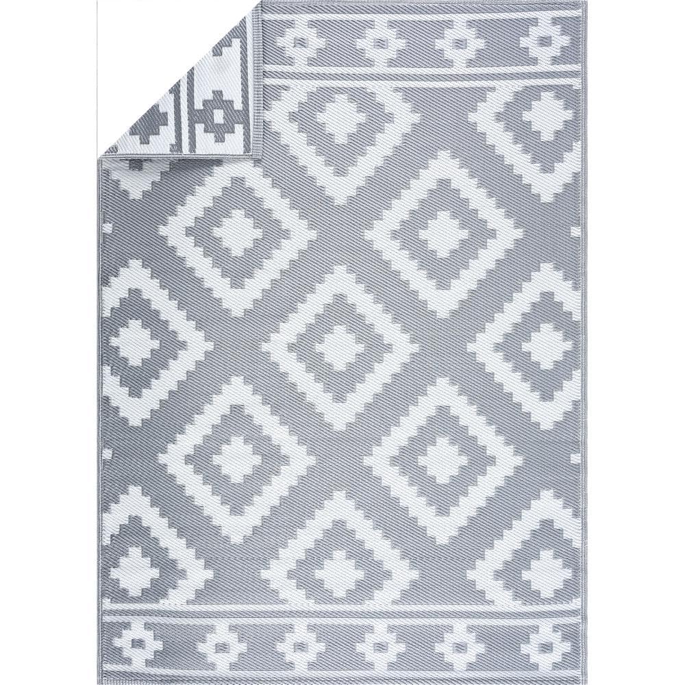 Milan Design Gray and White 4 ft. x 6 ft. Size 100 Ecofriendly