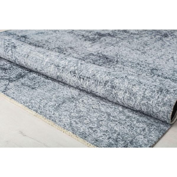 Rugs America Isle Wicked Chill Gray 8 ft. x 10 ft. Transitional Vintage Area Rug